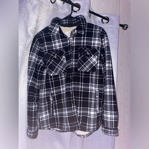 Sage collective fleece lined flannel